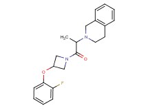 2-{2-[3-(2-fluorophenoxy)-1-azetidinyl]-1-methyl-2-oxoethyl}-1,2,3,4-tetrahydroisoquinoline