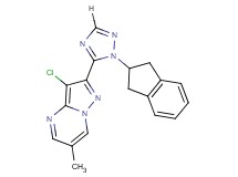 3-chloro-2-[1-(2,3-dihydro-1H-inden-2-yl)-1H-1,2,4-triazol-5-yl]-6-methylpyrazolo[1,5-a]pyrimidine