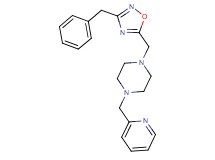 1-[(3-benzyl-1,2,4-oxadiazol-5-yl)methyl]-4-(2-pyridinylmethyl)piperazine