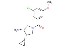 (3R*,4S*)-1-(3-chloro-5-methoxybenzoyl)-4-cyclopropylpyrrolidin-3-amine