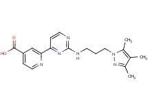 2-(2-{[3-(3,4,5-trimethyl-1H-pyrazol-1-yl)propyl]amino}pyrimidin-4-yl)isonicotinic acid