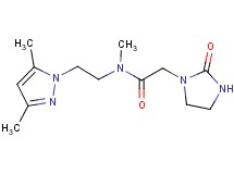 N-[2-(3,5-dimethyl-1H-pyrazol-1-yl)ethyl]-N-methyl-2-(2-oxoimidazolidin-1-yl)acetamide