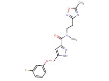 5-[(3-fluorophenoxy)methyl]-N-methyl-N-[2-(5-methyl-1,2,4-oxadiazol-3-yl)ethyl]-1H-pyrazole-3-carboxamide