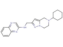 N-[(5-cyclohexyl-4,5,6,7-tetrahydropyrazolo[1,5-a]pyrazin-2-yl)methyl]quinoxalin-2-amine