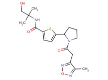 N-(2-hydroxy-1,1-dimethylethyl)-5-{1-[(4-methyl-1,2,5-oxadiazol-3-yl)acetyl]-2-pyrrolidinyl}-2-thiophenecarboxamide