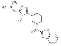 ({5-[1-(1H-indol-2-ylcarbonyl)piperidin-3-yl]-4-methyl-4H-1,2,4-triazol-3-yl}methyl)dimethylamine
