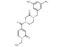 1-(3,5-dimethylbenzyl)-4-[(1-ethyl-2-oxo-1,2-dihydro-4-pyridinyl)carbonyl]-2-piperazinone