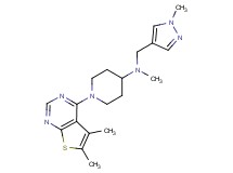 1-(5,6-dimethylthieno[2,3-d]pyrimidin-4-yl)-N-methyl-N-[(1-methyl-1H-pyrazol-4-yl)methyl]piperidin-4-amine