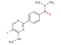 4-[5-fluoro-4-(methylamino)pyrimidin-2-yl]-N,N-dimethylbenzamide
