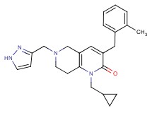 1-(cyclopropylmethyl)-3-(2-methylbenzyl)-6-(1H-pyrazol-3-ylmethyl)-5,6,7,8-tetrahydro-1,6-naphthyridin-2(1H)-one