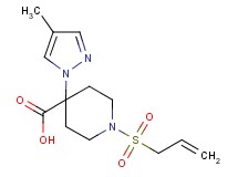 1-(allylsulfonyl)-4-(4-methyl-1H-pyrazol-1-yl)piperidine-4-carboxylic acid