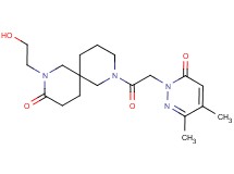 8-[(3,4-dimethyl-6-oxo-1(6H)-pyridazinyl)acetyl]-2-(2-hydroxyethyl)-2,8-diazaspiro[5.5]undecan-3-one