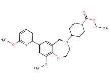 ethyl 4-[9-methoxy-7-(6-methoxy-2-pyridinyl)-2,3-dihydro-1,4-benzoxazepin-4(5H)-yl]-1-piperidinecarboxylate