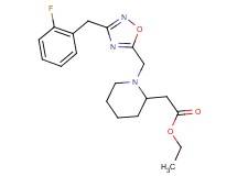 ethyl (1-{[3-(2-fluorobenzyl)-1,2,4-oxadiazol-5-yl]methyl}-2-piperidinyl)acetate