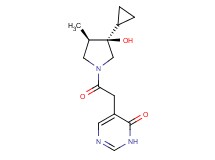 5-{2-[(3R*,4R*)-3-cyclopropyl-3-hydroxy-4-methyl-1-pyrrolidinyl]-2-oxoethyl}-4(3H)-pyrimidinone