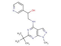 2-[(6-tert-butyl-1-methyl-1H-pyrazolo[3,4-d]pyrimidin-4-yl)amino]-1-(3-pyridinyl)ethanol