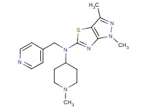 1,3-dimethyl-N-(1-methylpiperidin-4-yl)-N-(pyridin-4-ylmethyl)-1H-pyrazolo[3,4-d][1,3]thiazol-5-amine