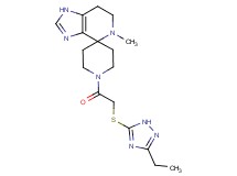1'-{[(3-ethyl-1H-1,2,4-triazol-5-yl)thio]acetyl}-5-methyl-1,5,6,7-tetrahydrospiro[imidazo[4,5-c]pyridine-4,4'-piperidine]
