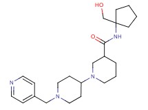 N-[1-(hydroxymethyl)cyclopentyl]-1'-(pyridin-4-ylmethyl)-1,4'-bipiperidine-3-carboxamide