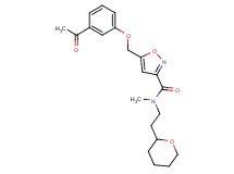 5-[(3-acetylphenoxy)methyl]-N-methyl-N-[2-(tetrahydro-2H-pyran-2-yl)ethyl]-3-isoxazolecarboxamide