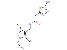 2-(5-amino-1,3,4-thiadiazol-2-yl)-N-[(1-ethyl-3,5-dimethyl-1H-pyrazol-4-yl)methyl]acetamide