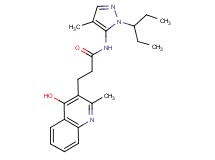 N-[1-(1-ethylpropyl)-4-methyl-1H-pyrazol-5-yl]-3-(4-hydroxy-2-methylquinolin-3-yl)propanamide