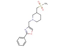 3-[(methylsulfonyl)methyl]-1-[(2-phenyl-1,3-oxazol-4-yl)methyl]piperidine