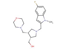 [(3R*,4S*)-1-[(5-fluoro-1-methyl-1H-indol-2-yl)methyl]-4-(morpholin-4-ylmethyl)pyrrolidin-3-yl]methanol