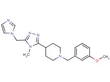 4-[5-(1H-imidazol-1-ylmethyl)-4-methyl-4H-1,2,4-triazol-3-yl]-1-(3-methoxybenzyl)piperidine
