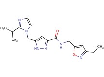 N-[(3-ethyl-5-isoxazolyl)methyl]-5-[(2-isopropyl-1H-imidazol-1-yl)methyl]-1H-pyrazole-3-carboxamide