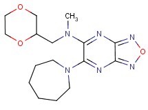 6-(1-azepanyl)-N-(1,4-dioxan-2-ylmethyl)-N-methyl[1,2,5]oxadiazolo[3,4-b]pyrazin-5-amine