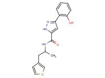 3-(2-hydroxyphenyl)-N-[1-methyl-2-(3-thienyl)ethyl]-1H-pyrazole-5-carboxamide