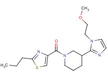 3-[1-(2-methoxyethyl)-1H-imidazol-2-yl]-1-[(2-propyl-1,3-thiazol-4-yl)carbonyl]piperidine