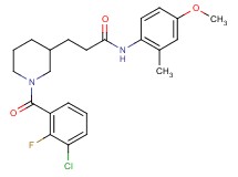 3-[1-(3-chloro-2-fluorobenzoyl)-3-piperidinyl]-N-(4-methoxy-2-methylphenyl)propanamide