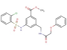 methyl 3-{[(2-chlorophenyl)sulfonyl]amino}-5-{[(phenoxyacetyl)amino]methyl}benzoate