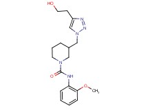 3-{[4-(2-hydroxyethyl)-1H-1,2,3-triazol-1-yl]methyl}-N-(2-methoxyphenyl)-1-piperidinecarboxamide