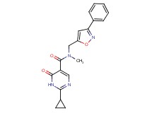 2-cyclopropyl-N-methyl-6-oxo-N-[(3-phenyl-5-isoxazolyl)methyl]-1,6-dihydro-5-pyrimidinecarboxamide