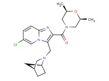 3-[(1S*,4S*)-2-azabicyclo[2.2.1]hept-2-ylmethyl]-6-chloro-2-{[(2R*,6S*)-2,6-dimethyl-4-morpholinyl]carbonyl}imidazo[1,2-a]pyridine