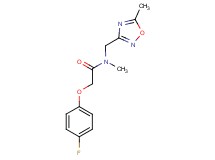 2-(4-fluorophenoxy)-N-methyl-N-[(5-methyl-1,2,4-oxadiazol-3-yl)methyl]acetamide