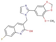 7-fluoro-3-{[2-(7-methoxy-1,3-benzodioxol-5-yl)-1H-imidazol-1-yl]methyl}-2-quinolinol
