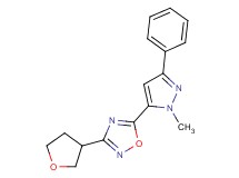 5-(1-methyl-3-phenyl-1H-pyrazol-5-yl)-3-(tetrahydrofuran-3-yl)-1,2,4-oxadiazole