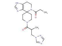1'-[2-methyl-3-(1H-1,2,4-triazol-1-yl)propanoyl]-5-propionyl-1,5,6,7-tetrahydrospiro[imidazo[4,5-c]pyridine-4,4'-piperidine]