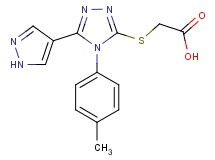 {[4-(4-methylphenyl)-5-(1H-pyrazol-4-yl)-4H-1,2,4-triazol-3-yl]thio}acetic acid