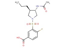 3-{[(3S*,4R*)-3-(acetylamino)-4-propyl-1-pyrrolidinyl]sulfonyl}-4-fluorobenzoic acid