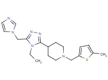 4-[4-ethyl-5-(1H-imidazol-1-ylmethyl)-4H-1,2,4-triazol-3-yl]-1-[(5-methyl-2-thienyl)methyl]piperidine