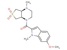 (4aS*,7aR*)-1-[(6-methoxy-1-methyl-1H-indol-2-yl)carbonyl]-4-methyloctahydrothieno[3,4-b]pyrazine 6,6-dioxide