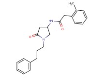 2-(2-methylphenyl)-N-[5-oxo-1-(3-phenylpropyl)-3-pyrrolidinyl]acetamide