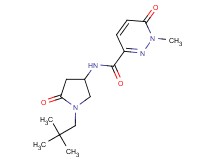 N-[1-(2,2-dimethylpropyl)-5-oxo-3-pyrrolidinyl]-1-methyl-6-oxo-1,6-dihydro-3-pyridazinecarboxamide