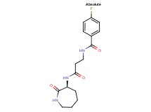 4-fluoro-N-(3-oxo-3-{[(3S)-2-oxoazepan-3-yl]amino}propyl)benzamide
