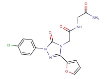 N~2~-{[1-(4-chlorophenyl)-3-(2-furyl)-5-oxo-1,5-dihydro-4H-1,2,4-triazol-4-yl]acetyl}glycinamide